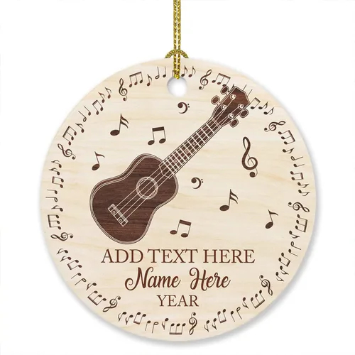 Vista 11 de Adorno de Navidad personalizado de acordeonista 2024, adornos de instrumentos musicales, adorno de acordeón, regalo para amantes de la música, texto