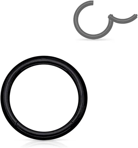 Vista 77 de Forbidden Body Jewelry - Piercing para la nariz de acero quirúrgico 316L con bisagra, 14G, 16G, 18G, diámetro de 15/64, 5/16, 25/64, 15/32 pulgadas