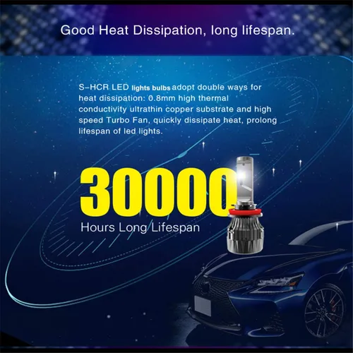 Vista 8 de Alla Lighting S-HCR 9005 9006 - Bombillas LED para faros delanteros, haz alto, bajo, 10000 lúmenes, repuesto HB3 HB4, 6000K 6500K xenón blanco