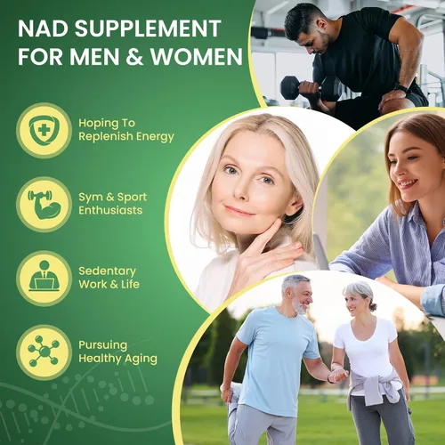 Vista 7 de Suplemento NAD+ - Ribosida liposomal de nicotinamida y resveratrol 900 mg, suplemento de resveratrol NAD para hombres y mujeres, antienvejecimiento
