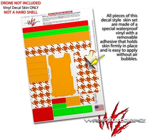 Vista 4 de Skin Wrap 2 Pack para DJI Ryze Tello Drone sólidos colección naranja Drone No Incluidas