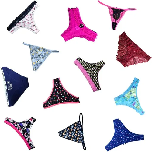 Vista 6 de Dircho Ropa interior para mujer, variedad de calzones de encaje, tangas de algodón, calzones hipsters, bikinis