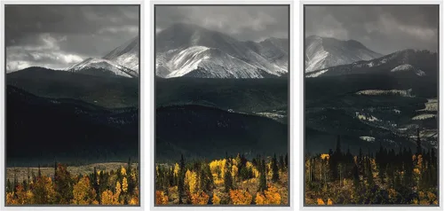 Vista 110 de wall26 Lienzo enmarcado para pared, juego de arte de noche estrellada sobre montañas, cielo nocturno tranquilo, naturaleza, desierto, fotografía