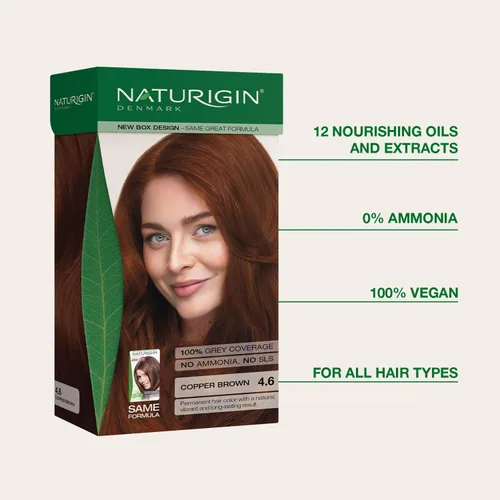 Vista 3 de Naturigin coloración permanente para cabello, Café Cobre