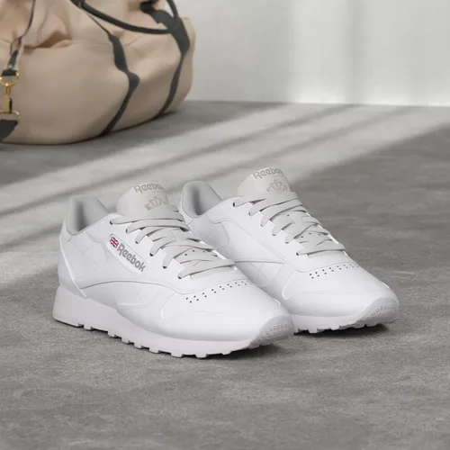 Vista 2 de Reebok Zapatillas clásicas de cuero para mujer, zapatos de tenis negros o blancos para mujer, tallas 5 a 11