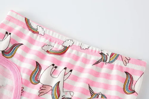 Vista 3 de KikizYe Bragas de algodón suave para niñas pequeñas y grandes, ropa interior surtida