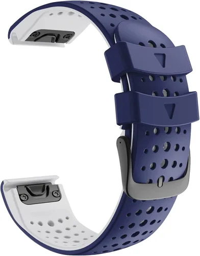 Vista 9 de Correa de reloj de 0.866 in para Garmin Forerunner 945 935 Fenix 5 5Plus Fenix 6 Pro silicona reloj inteligente banda liberación rápida correa