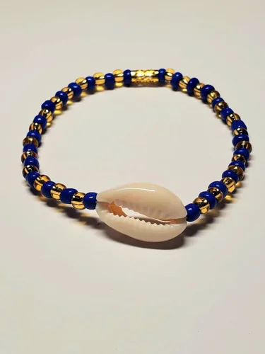 Vista 23 de 3 pcs Ilde Cowrie seashell Evil Eye Hamsa Hand Orisha Santeria Pulseras Bracelet Set