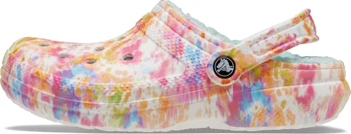 Vista 3 de Crocs Women's Classic Lined Tie-dye Clog Agua pura/Multi Solarizado