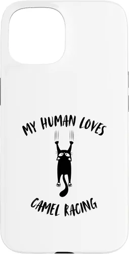 Vista 6 de My Human Loves Camel Racing - Cat Parent Hobby Lover Case for iPhone 16