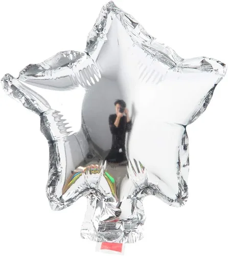 Vista 20 de 5 unids/lote Mini globos de papel de aluminio con forma de corazón de estrella de 5 pulgadas, globos inflables para boda, cumpleaños, baby shower