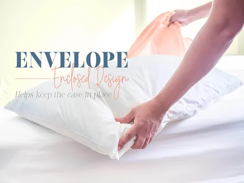 Vista 3 de Elegant Comfort Fundas de almohada sólidas de microfibra de alta calidad hotelera, tejido suave, resistente a las arrugas y a las manchas, fácil