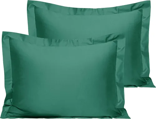 Vista 26 de NTBAY Fundas de almohada estándar de algodón – Fundas de almohada de algodón egipcio de 500 hilos, paquete de 2 fundas de almohada Oxford súper