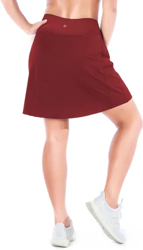 Vista 2 de Yogipace - Falda de tenis para mujer, protección UV, 17 pulgadas de largo