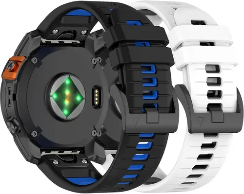 Vista 7 de Correa deportiva de silicona transpirable compatible con Garmin Approach S70 de 1.65 pulgadas, 1.77 pulgadas, Forerunner 570 de 1.65 y 1.77