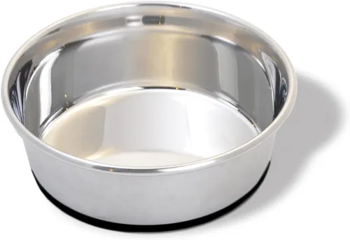 Vista 3 de Van Ness Pets - Cuenco de acero inoxidable mediano y ligero para perros, 32 onzas, plato para alimentos y agua, natural
