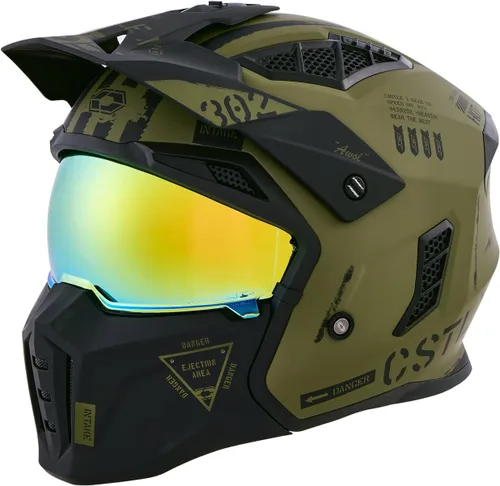 Vista 7 de Castle X Casco de motocicleta CX302 Negro mate