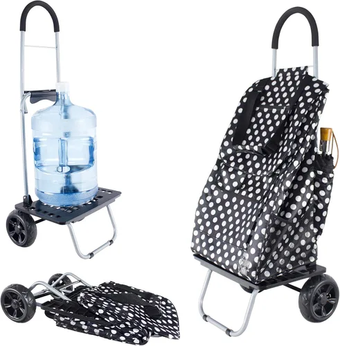 Vista 18 de dbest products - Carrito plegable de compras Trolley Dolly, Negro
