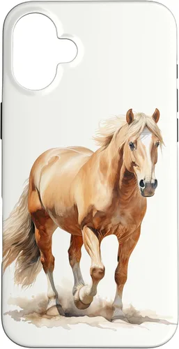 Vista 23 de Funda para iPhone 16 con diseño de caballo Palomino