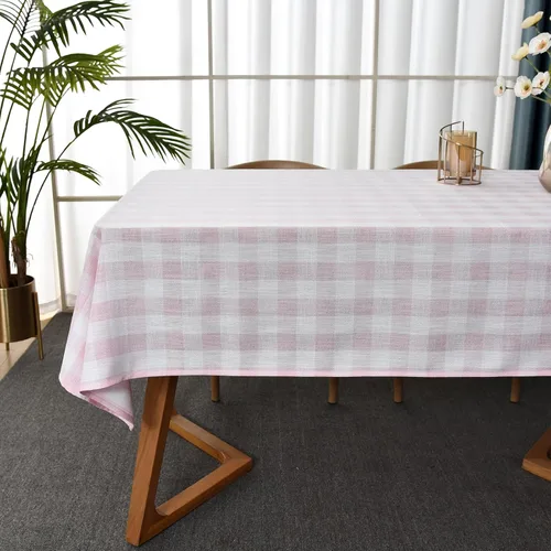 Vista 9 de Mantel de Algodón Resistente para Mesa Cuadrada Estilo Granja Vintage Mantel Lavable Cobertura de Mesa Rústica (Gris, 52''x52'')