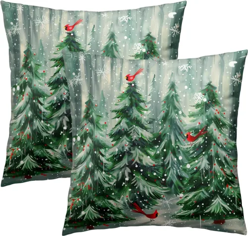 Vista 41 de Giwawa Juego de 2 fundas de almohada de calabaza otoñal de 16 x 16 pulgadas, fundas de cojín de algodón de madera de girasol para sofá, patio
