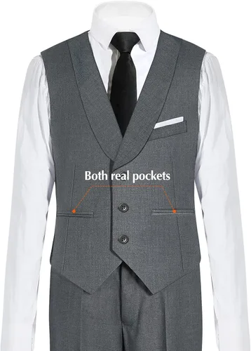 Vista 5 de Almighty Magic Boy's Formal Suits 5 Pieces Slim Fit Suit Set Dresswear Ring Bearer Outfit