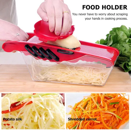 Vista 7 de DOITOOL 2 piezas de soporte de herramientas de cocina para rallar queso alimentos rebanador de seguridad titular protector de mano fácil de limpiar