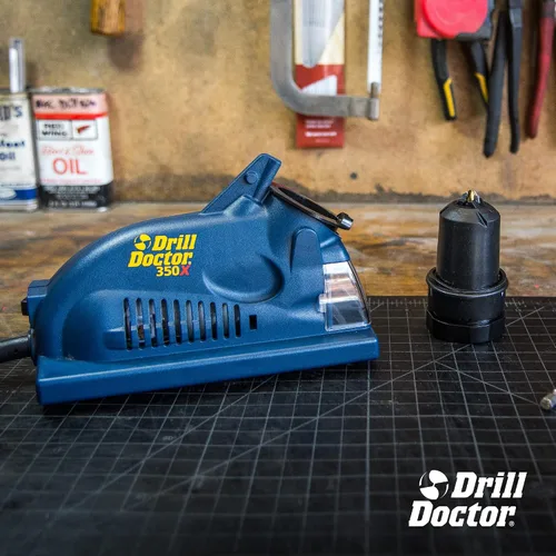 Vista 8 de Drill Doctor DD350X Afilador de brocas - 3/32" a 1/2" - Afilador eléctrico - Alta velocidad y portátil - para acero, mampostería, carburo y brocas