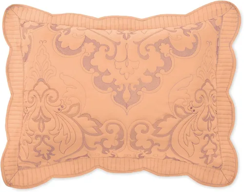 Vista 5 de BrylaneHome Amelia - Funda de almohada King, color rosa baya.