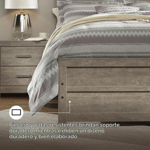 Vista 6 de Signature Design by Ashley Culverbach Farmhouse - Marco de cama de panel