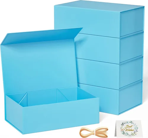 Vista 20 de RYDDOY Caja de Regalo Negra, 9.5x6x3'' Cajas de Regalo para Regalos con Tapas Cierre Magnético Rectangular Plegable para Caja de Propuesta