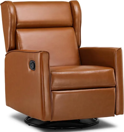 Vista 12 de COMHOMA Mecedora para guardería con otomana, mecedora tapizada Beige