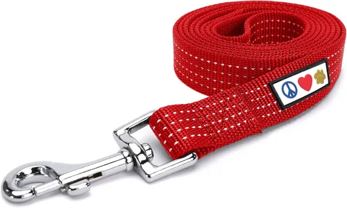 Vista 34 de Pawtitas - Correa personalizada de 6 pies para perro rosa XS/S con nombre y número de teléfono bordados, correa fuerte de nylon para razas pequeñas