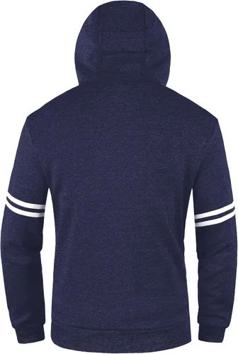 Vista 2 de Chrisuno Sudadera con capucha de forro polar suave para hombre, sudadera con capucha y cremallera