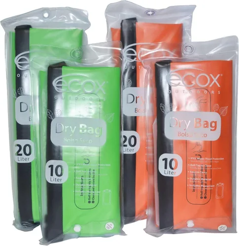 Vista 7 de ecox Bolsa seca impermeable al aire libre para actividades al aire libre, construcción de PVC 500D de alto grado, incluye funda impermeable