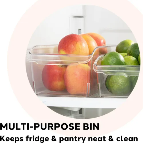 Vista 5 de Oggi Contenedor para nevera/despensa con mango de agarre (12 x 5.75 x 3.5 pulgadas)