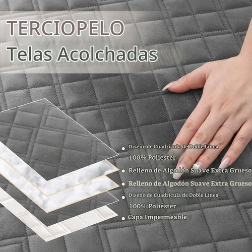 Vista 3 de Arfntevss - Fundas impermeables para sofá seccional reclinable, juego de fundas antideslizantes lavables en forma de L para sofá reclinable, Gris
