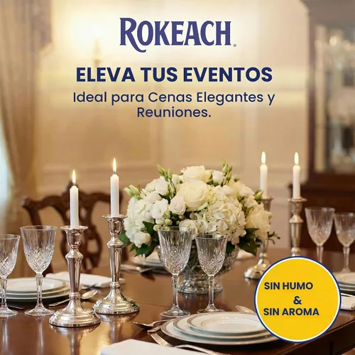 Vista 4 de Rokeach Velas estándar de Shabat, 72 unidades, velas de parafina blanca de sábado, 3 horas de tiempo de combustión