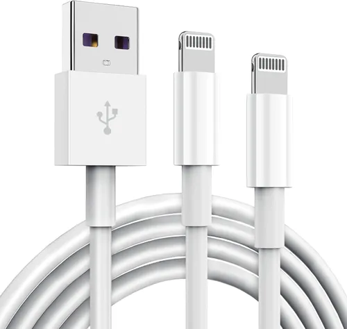 Vista 8 de Paquete de 3 cables de carga de 3 pies con certificación MFi de Apple, cable Lightning a USB de 3 pies, carga rápida de 2.4 A, cargadores
