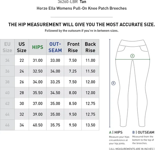 Vista 2 de HORZE Ella - Pantalones de escuela para mujer con parches de piel ALOS y trabillas para cinturón