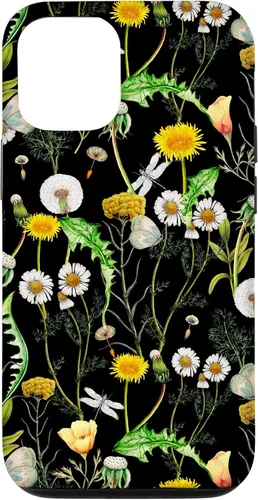 Vista 26 de iPhone 11 Pro Wildflowers Botanical Daisy Flores Dandelion Libélula Estuche de regalo