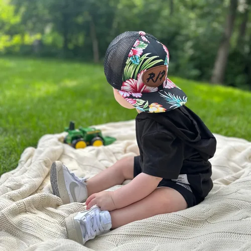 Vista 3 de Sombrero personalizado para bebé, sombreros de bebé personalizados para niños pequeños, sombrero de camionero personalizado para niños, gorra