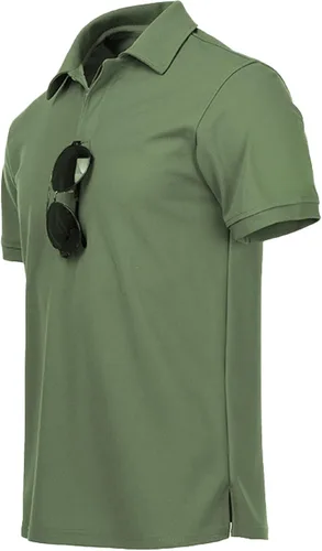 Vista 6 de SCODI Polo para hombre, casual, manga corta, polo de golf, atlético, diario, cuello camisa, camiseta de tenis