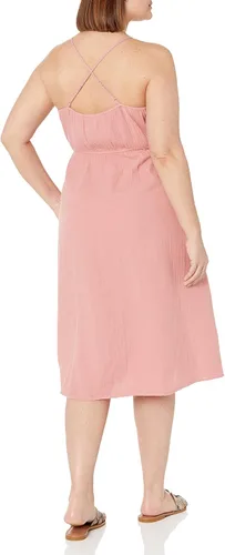 Vista 2 de The Drop Octavia - Vestido midi de gasa con tirantes para mujer