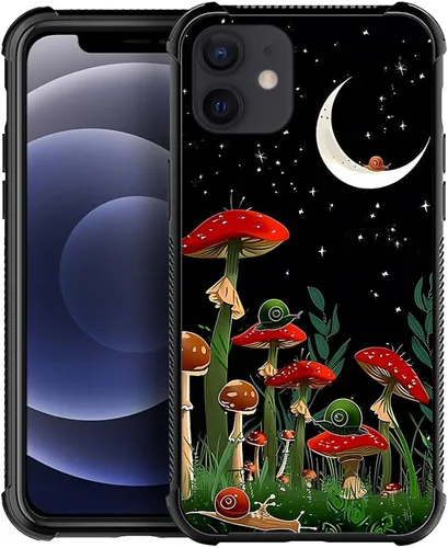 Vista 21 de ZHEGAILIAN Funda compatible con iPhone 12 Mini, fundas de cristal de color caballo de baile, parte trasera de vidrio templado+funda protectora