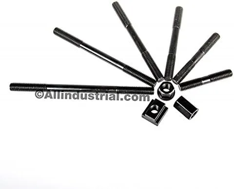 Vista 2 de All Industrial Tool Supply Kit de sujeción con ranura en T de 58 piezas Pro-Series de 5/8" para molino Bridgeport, 1/2-13