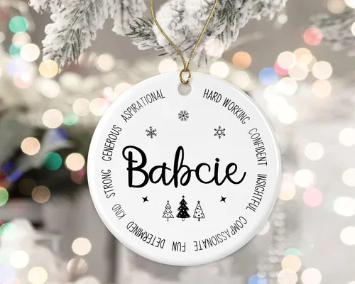 Vista 2 de Descriptive Babcie Ornament, Best Babcie Ever Ornament, Babcie Xmas Keepsake Gift from Daughter Or Son, New Babcie Ornament, First for Babcie
