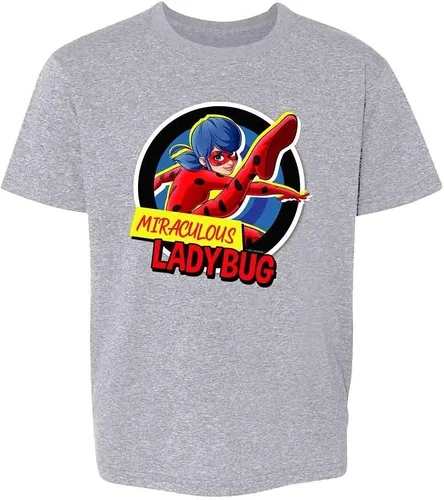 Vista 3 de Pop Threads Miraculous Ladybug Hero Kick Comic Graphic T-Shirt Kids T-Shirt Niño pequeño Negro
