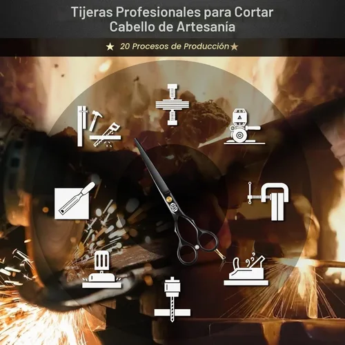 Vista 7 de CIICII Tijeras de corte de pelo, kit de tijeras de corte de pelo