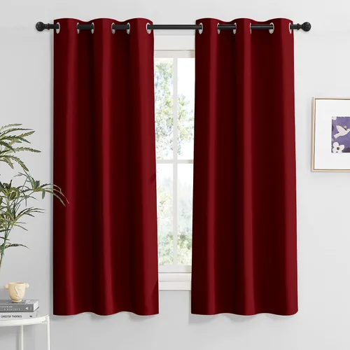Vista 36 de RYB HOME - Cortinas para armario de 36 pulgadas, cortinas para oscurecer la habitación con ojales resistentes a la oxidación, cortinas de Aqua